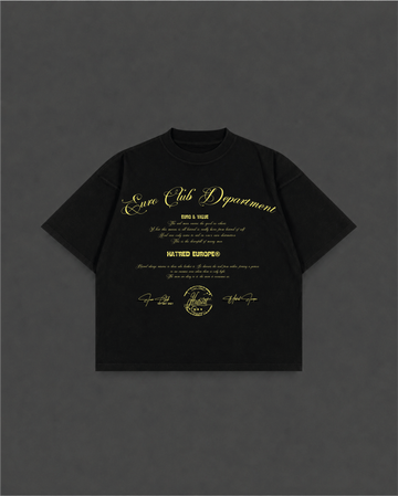 BLACK "EURO CLUB DEPARTMENT" T-SHIRT