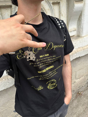 BLACK "EURO CLUB DEPARTMENT" OVERSIZE T-SHIRT