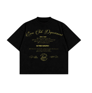 BLACK "EURO CLUB DEPARTMENT" OVERSIZE T-SHIRT