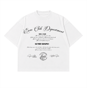 WHITE "EURO CLUB DEPARTMENT" OVERSIZE T-SHIRT