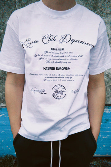 WHITE "EURO CLUB DEPARTMENT" T-SHIRT
